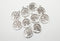 Set of 10, tree of life charm, double sided charm, 20mm, 1 set